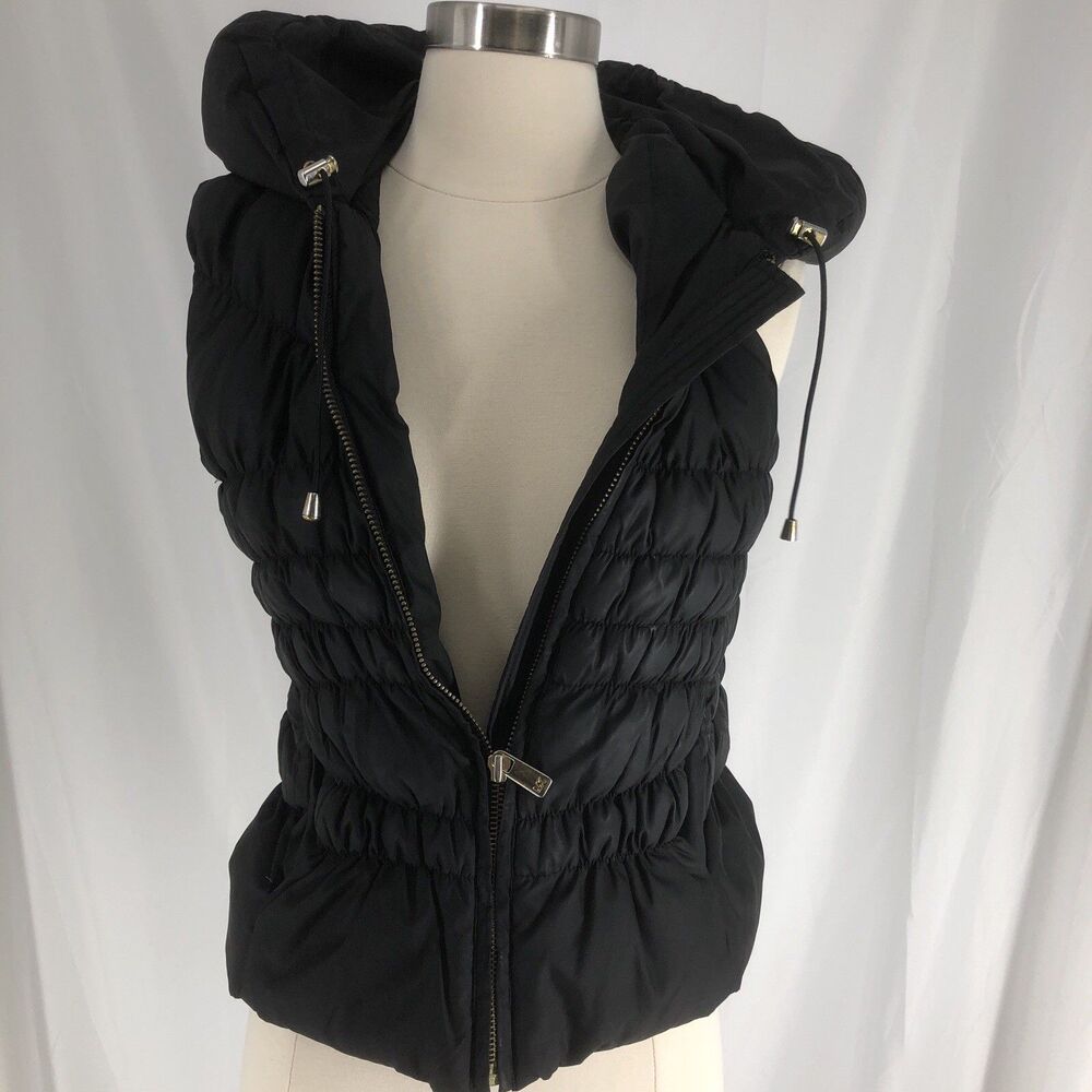 Michael Kors Black Quilted Puffer Vest Size PM
